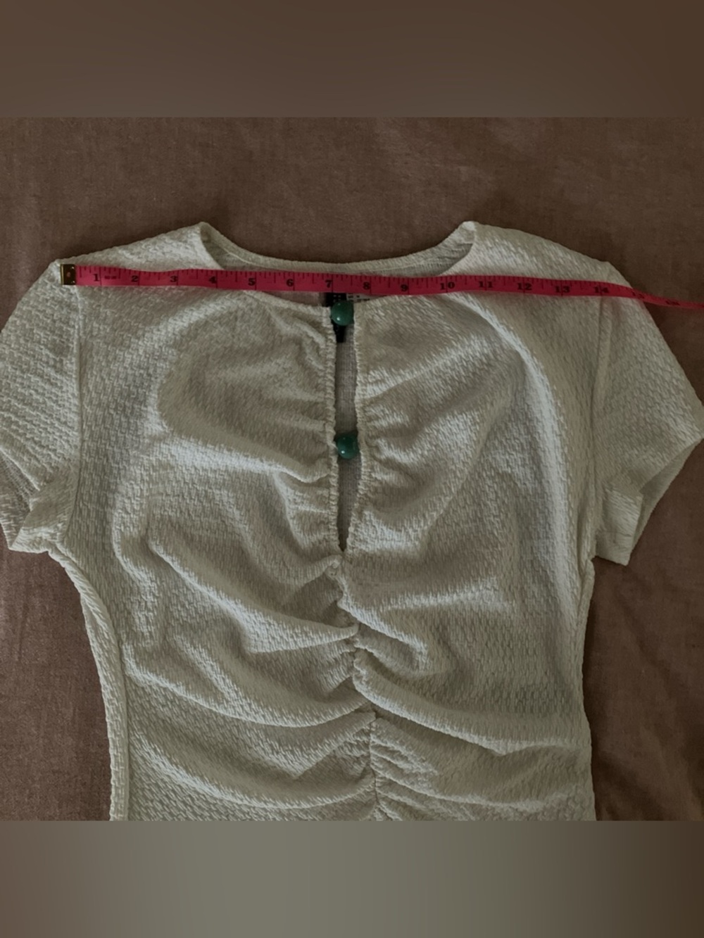 H&M Ruched Top - Cream - Picture 7 of 8